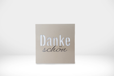 Karte «Danke» - Kraftpapier