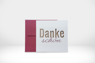 Karte «Danke» - Weiss