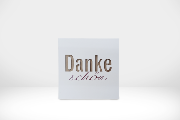 Karte «Danke» - Weiss
