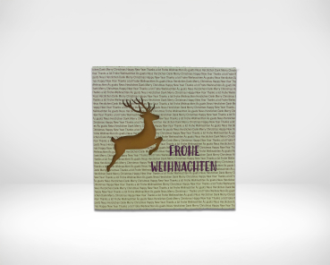 Weihnachtskarte 111a - Hirsch