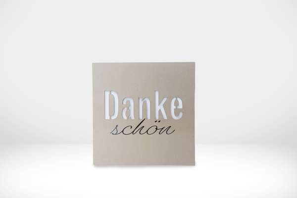 Karte «Danke» - Kraftpapier