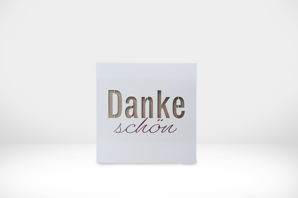 Karte «Danke» - Weiss